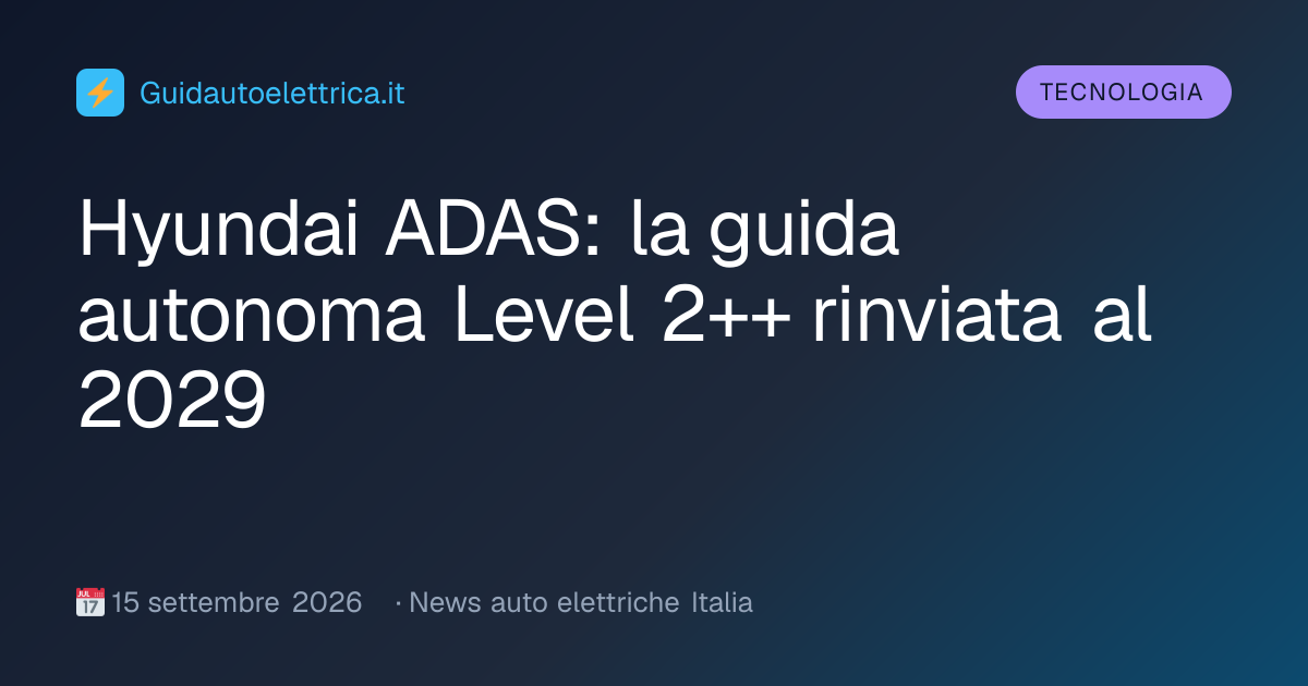 Notizia Auto Elettriche